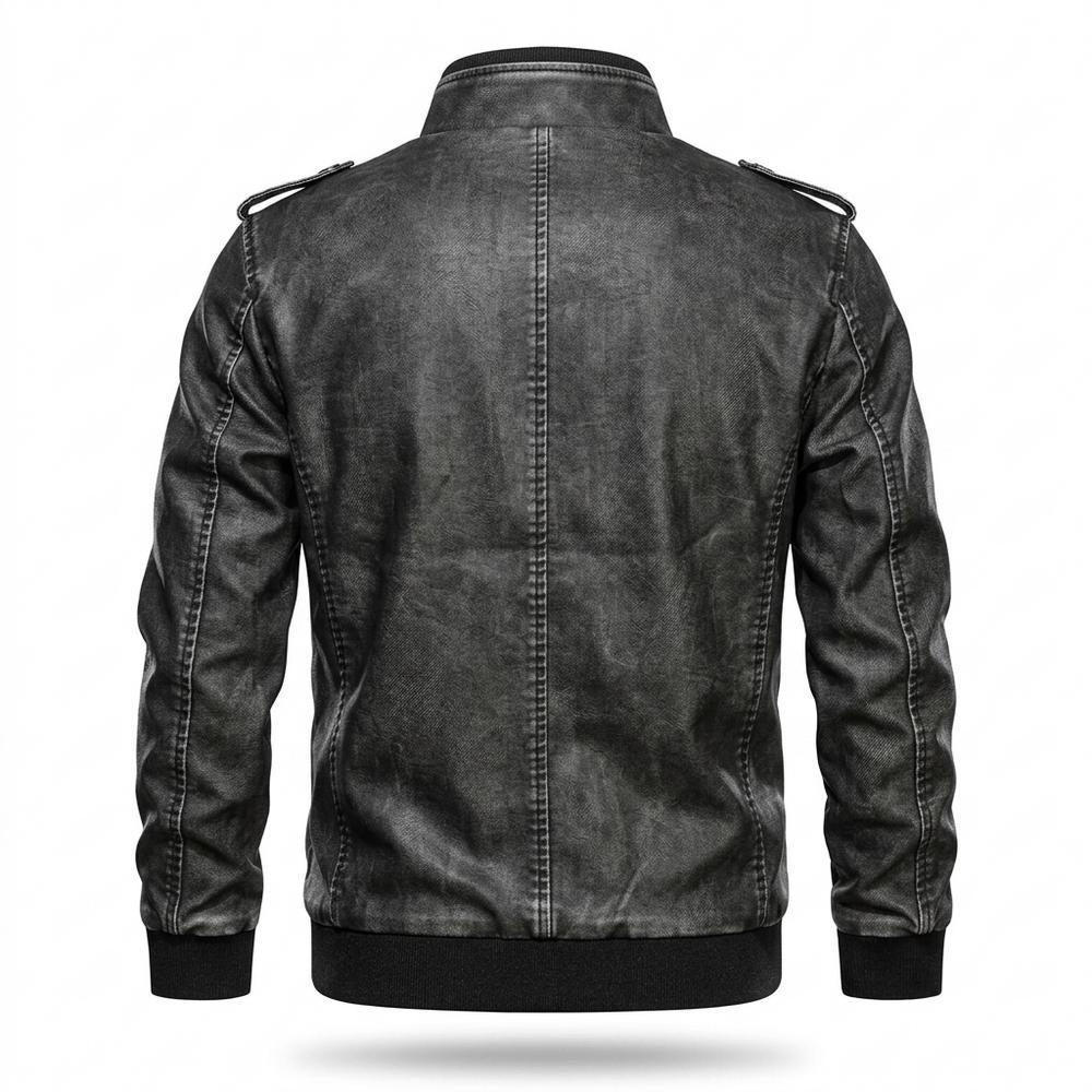 Mens Outlet House - Cosel | Lined Washed Leather Jacket Men