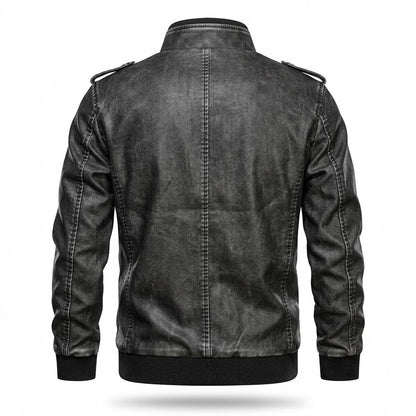 Mens Outlet House - Cosel | Lined Washed Leather Jacket Men
