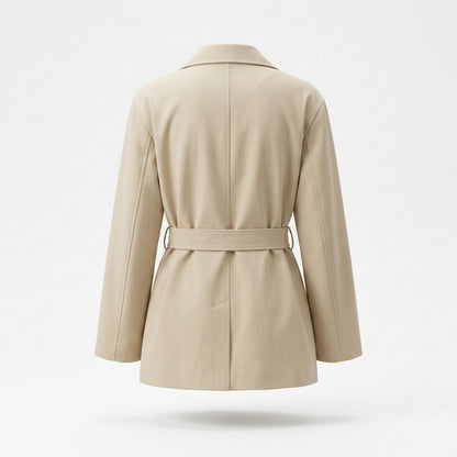 Mens Outlet House - Maron | Belted Collarless Coat Women