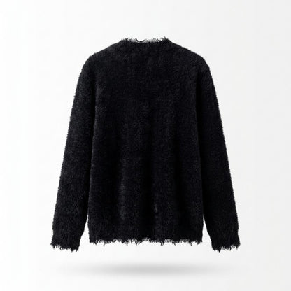 Mens Outlet House - Vemon | Fuzzy Pearl Button Knit Cardigan Women