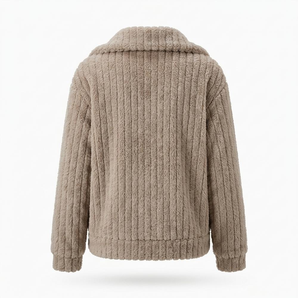 Mens Outlet House - Dafut | Ribbed Plush Jacket Women