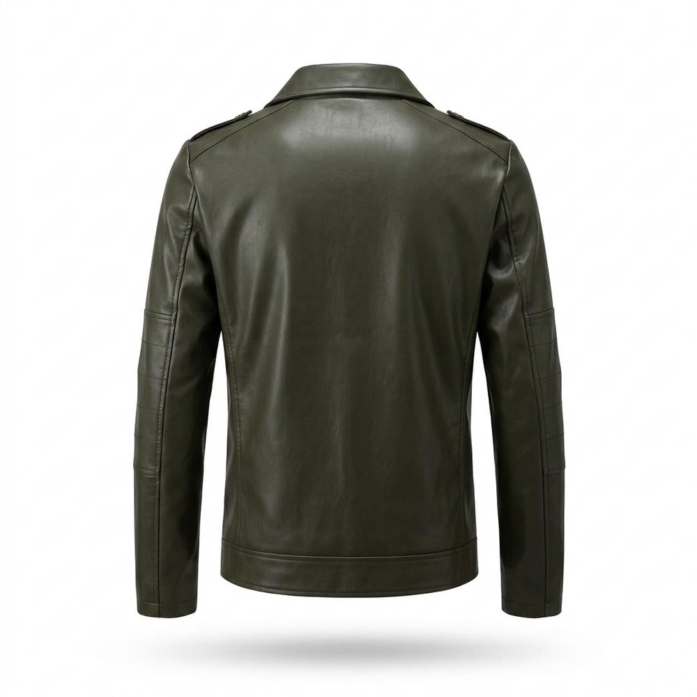 Mens Outlet House - Nelan | Asymmetrical Zippered Leather Jacket Men