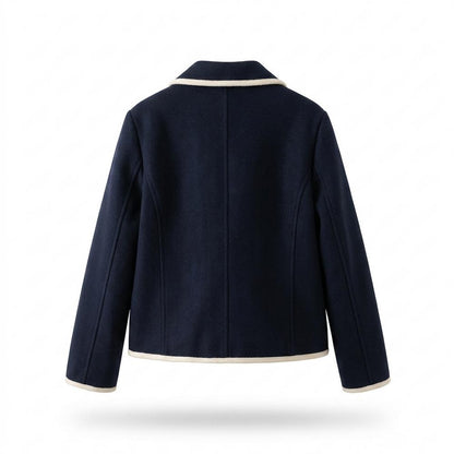 Mens Outlet House - Sasil | Contrast-Trimmed Button-Up Jacket Women
