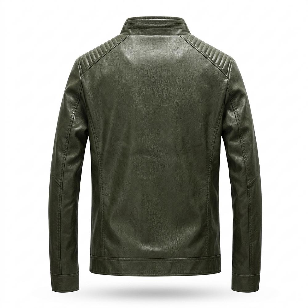Mens Outlet House - Lamor | Quilted Zippered Leather Jacket Men