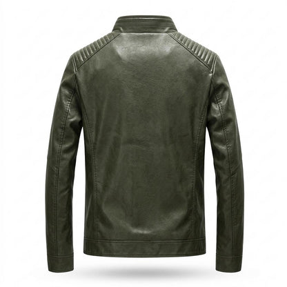 Mens Outlet House - Lamor | Quilted Zippered Leather Jacket Men
