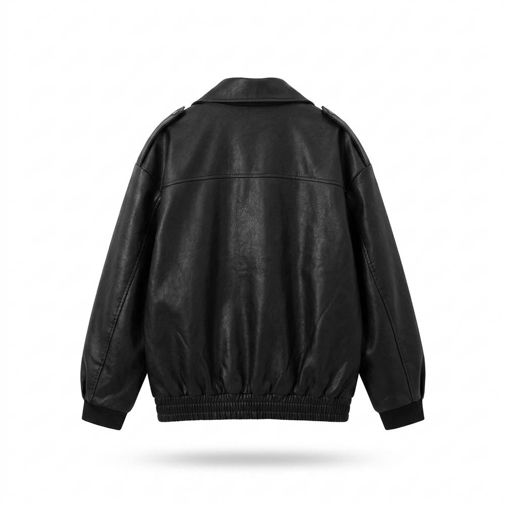 Mens Outlet House - Sedan | Oversized Zip-Up Leather Jacket Unisex
