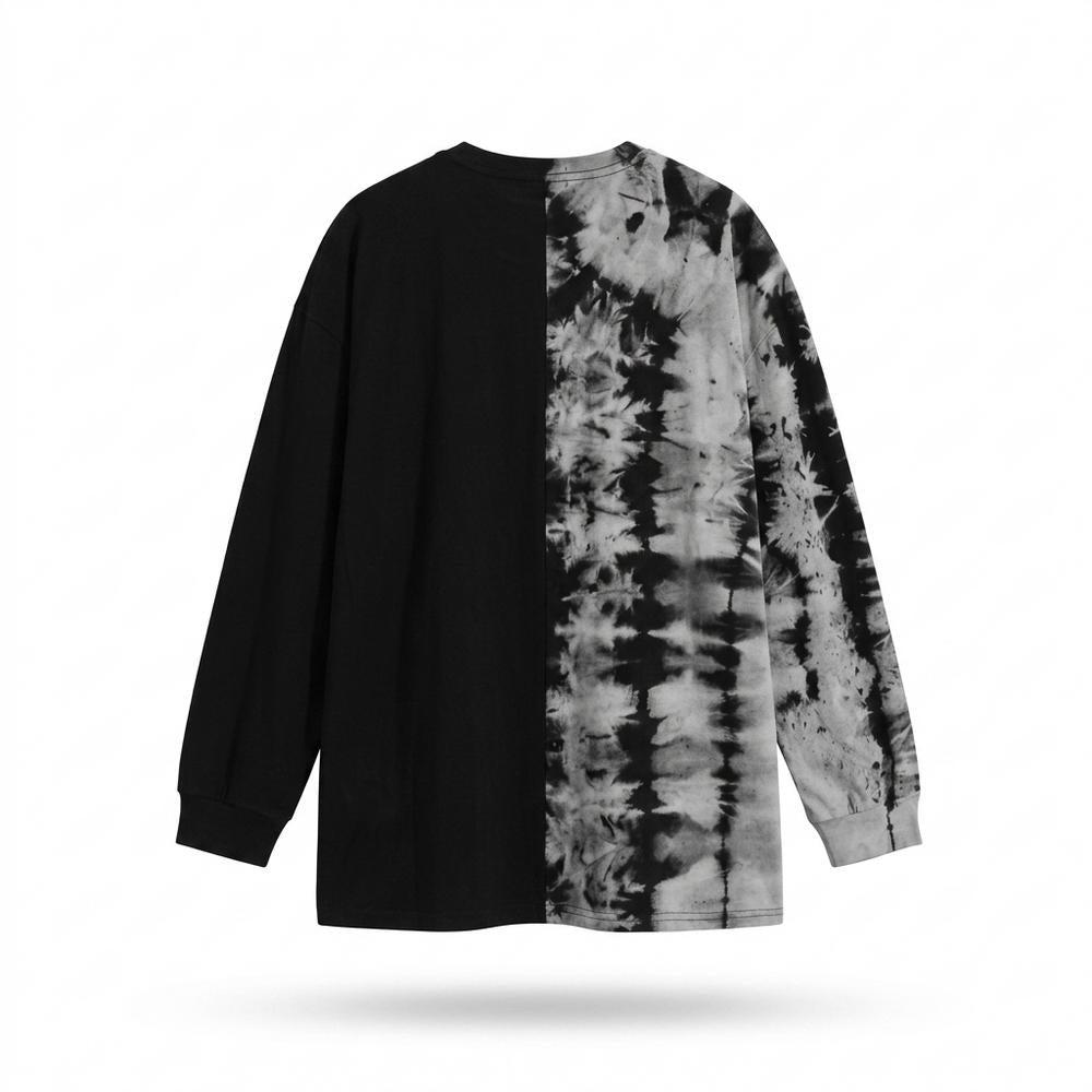 Mens Outlet House - Arzan | Split-Design Tie-Dye T-Shirt Unisex