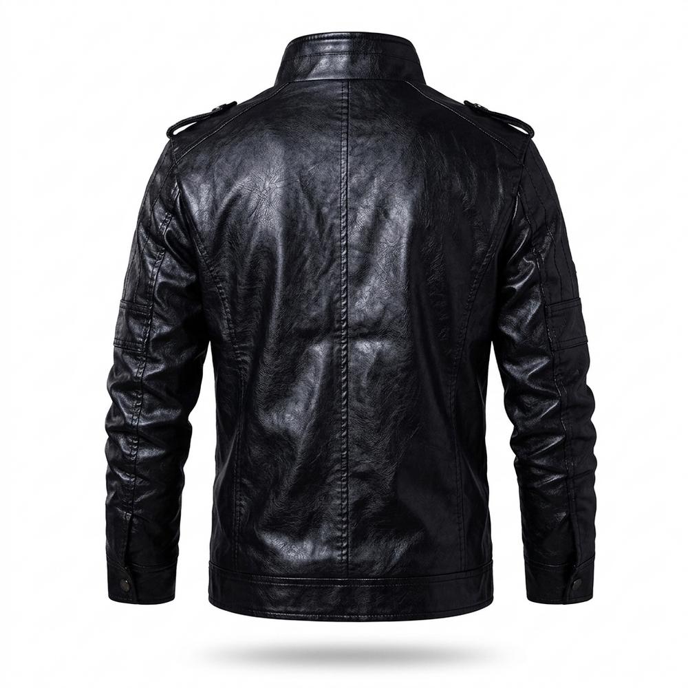 Mens Outlet House - Covin | Lined Zip-Up Leather Jacket Men