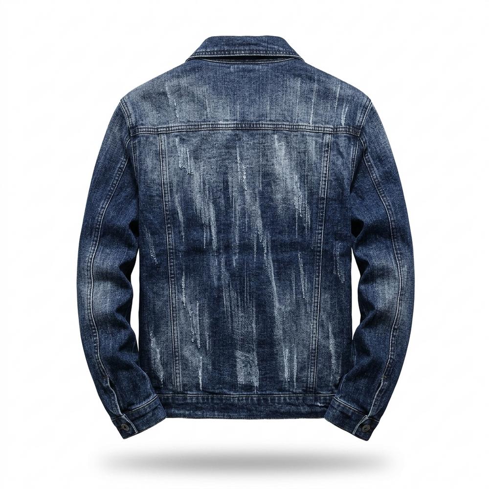 Mens Outlet House - Lehal | Washed Button-Front Denim Jacket Men