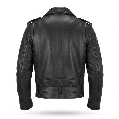 Mens Outlet House - Lylev | Asymmetrical Belted Leather Jacket Unisex