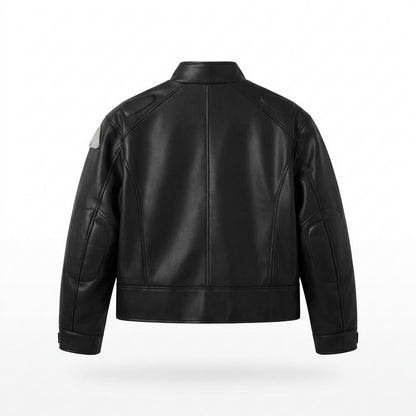 Mens Outlet House - Vital | Faux Leather Zip-Up Leather Jacket Men