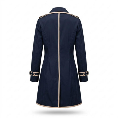 Mens Outlet House - Rezem | Double-Breasted Contrast-Trim Coat Women
