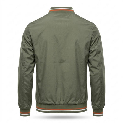 Mens Outlet House - Daron | Zip-Up Striped-Trim Jacket Men