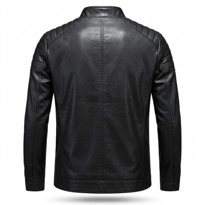 Mens Outlet House - Lomar | Quilted Zippered Leather Jacket Men