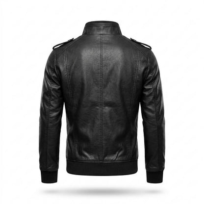 Mens Outlet House - Tanor | Quilted Zip-Up Leather Jacket Men