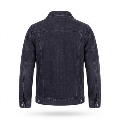 Mens Outlet House - Elral | Button-Front Washed Denim Jacket Men