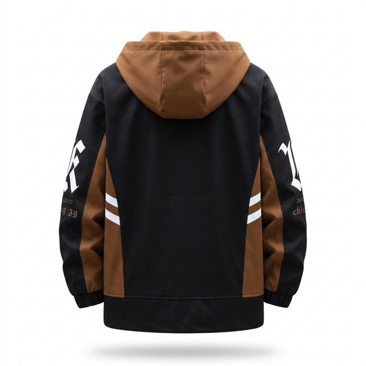 Mens Outlet House - Zaran | Color-Block Hooded Jacket Men