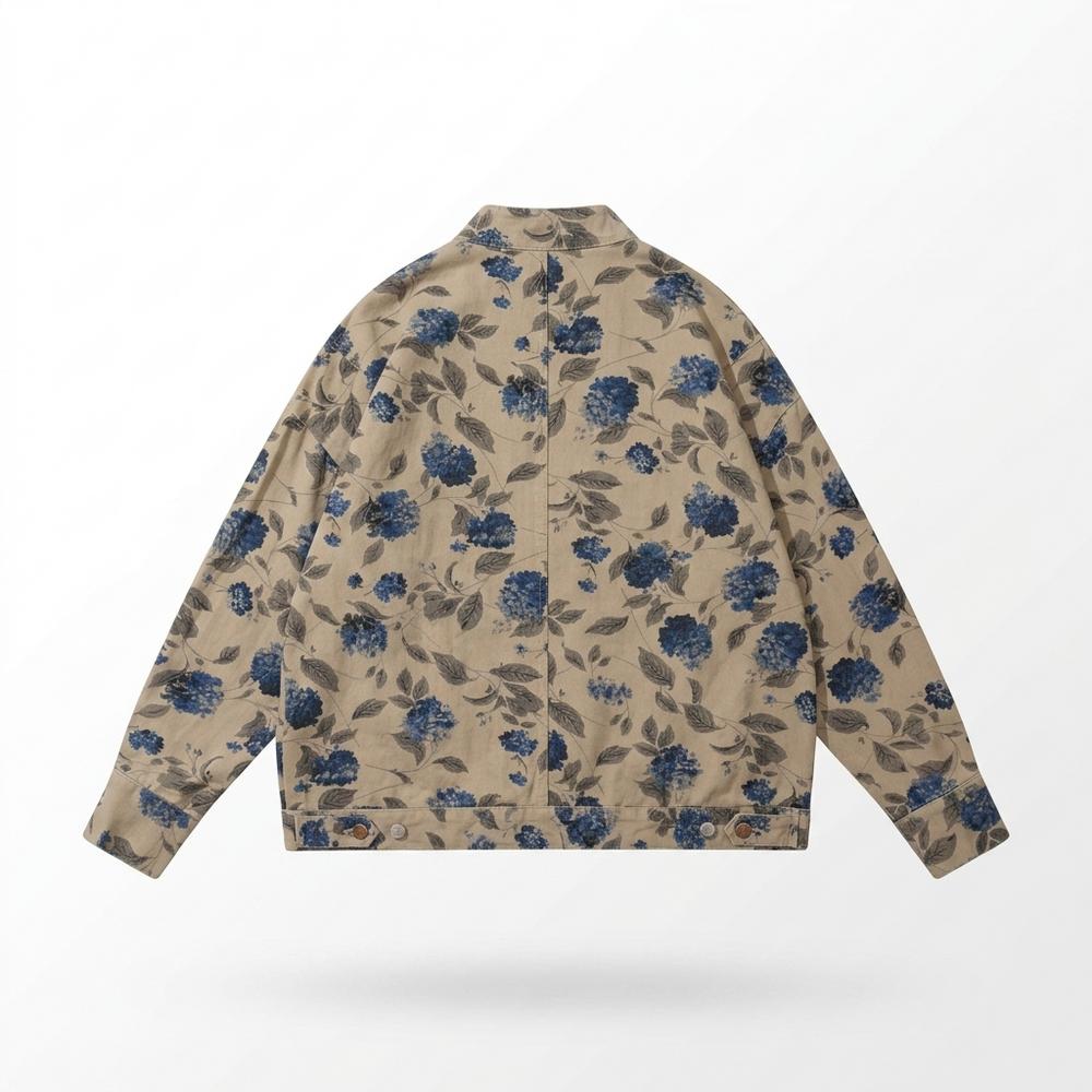Mens Outlet House - Sevar | Floral-Print Button-Up Jacket Unisex