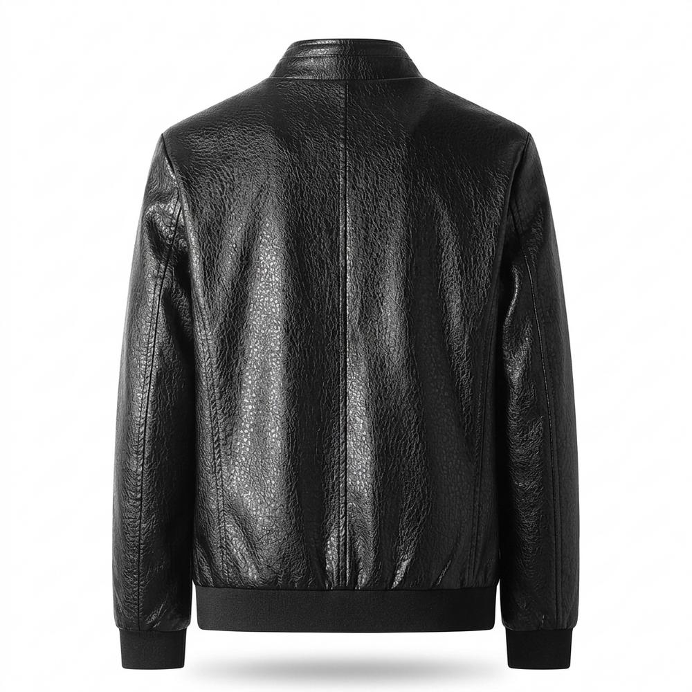 Mens Outlet House - Zaral | Textured Lined Leather Jacket Men