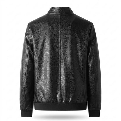 Mens Outlet House - Zaral | Textured Lined Leather Jacket Men