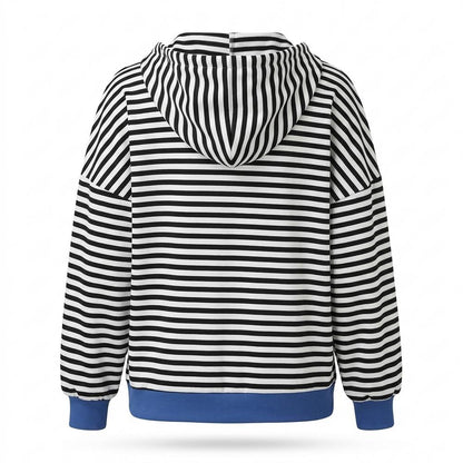 Mens Outlet House - Yoken | Striped Zip-Up Hoodie Women