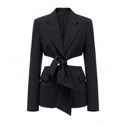 Mens Outlet House - Zomes | Cut-Out Tie-Front Blazer Women