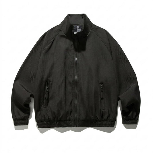 Mens Outlet House - Zadan | Ribbed Stand-Collar Jacket Unisex
