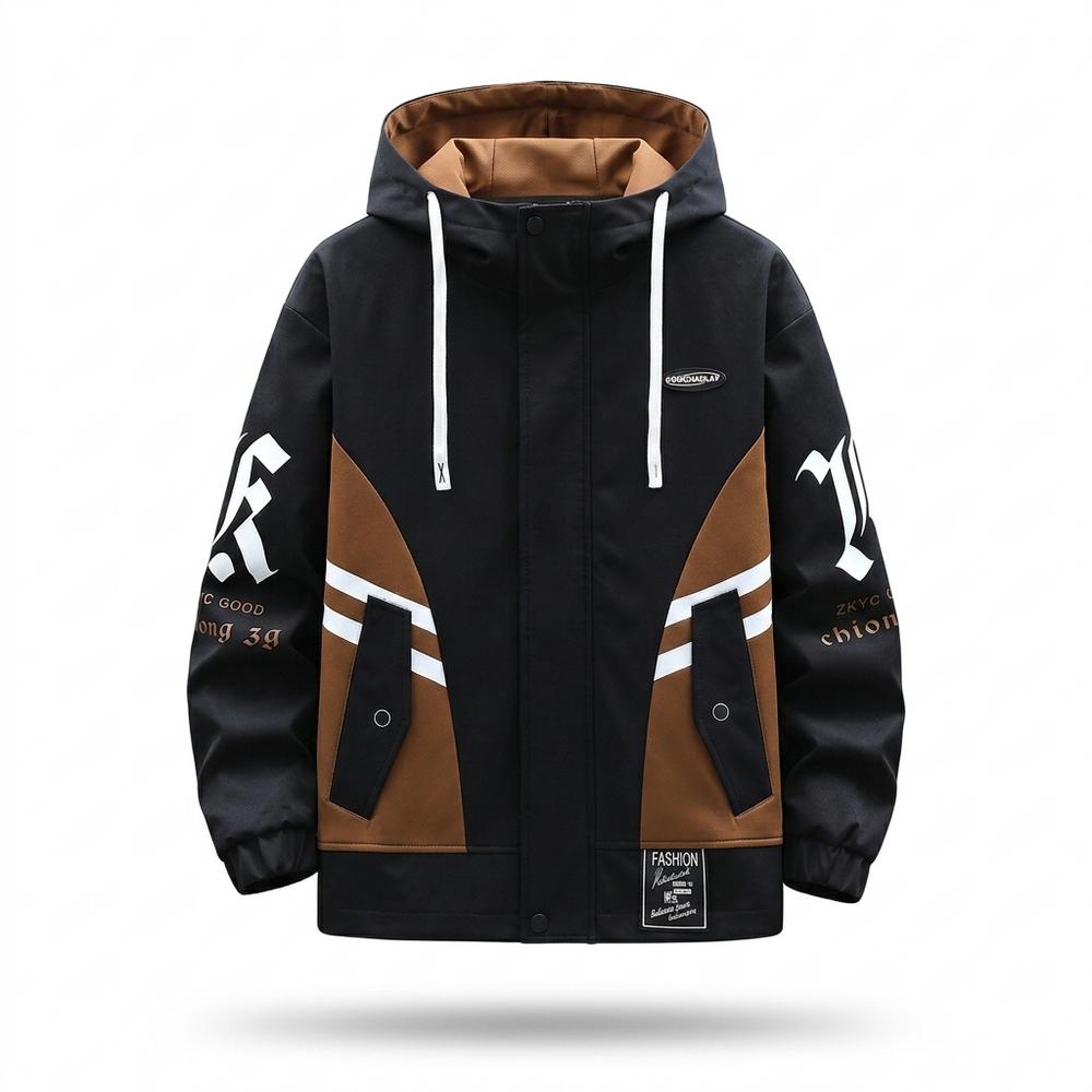 Mens Outlet House - Zaran | Color-Block Hooded Jacket Men