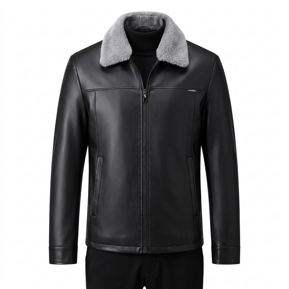 Mens Outlet House - Alkar | Fur-Collared Zip-Up Jacket Men