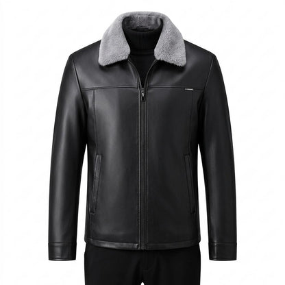 Mens Outlet House - Alkar | Fur-Collared Zip-Up Jacket Men