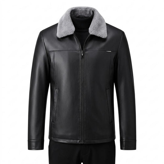 Mens Outlet House - Alkar | Fur-Collared Zip-Up Jacket Men