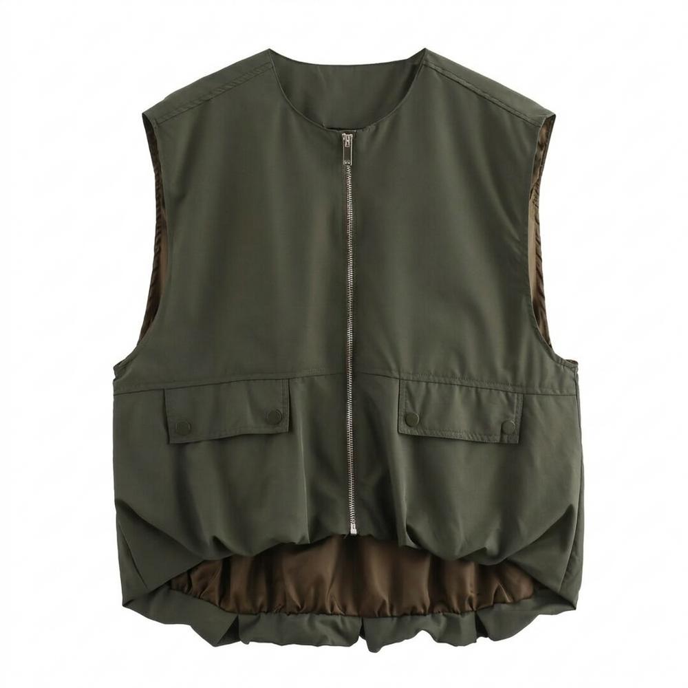 Mens Outlet House - Zevar | Collarless Zip-Up Vest Unisex