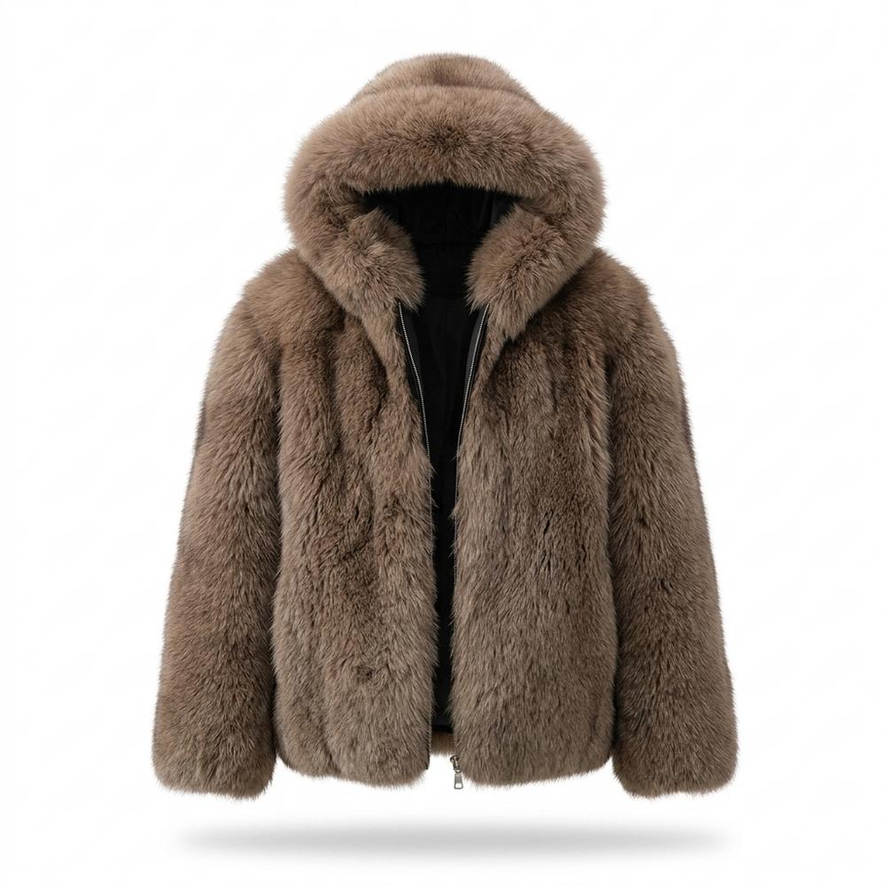 Mens Outlet House - Lykar | Hooded Faux Fur Jacket Unisex