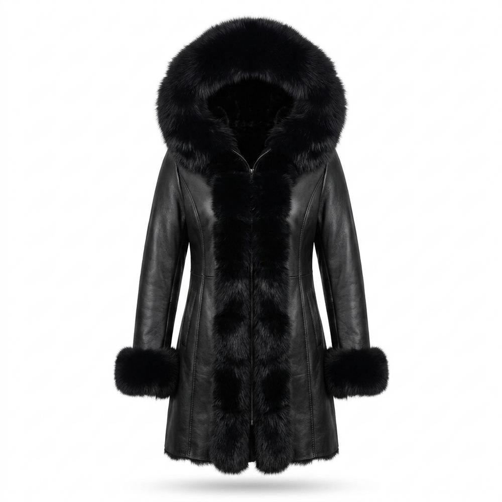 Mens Outlet House - Risin | Hooded Fur-Trimmed Coat Women