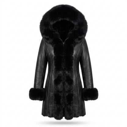 Mens Outlet House - Risin | Hooded Fur-Trimmed Coat Women