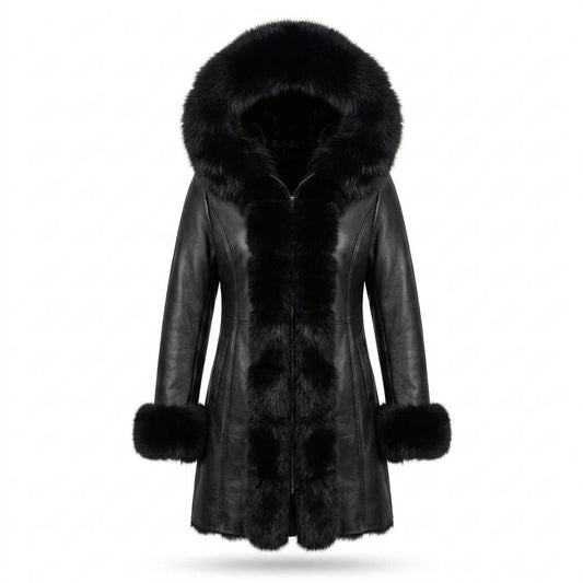 Mens Outlet House - Risin | Hooded Fur-Trimmed Coat Women