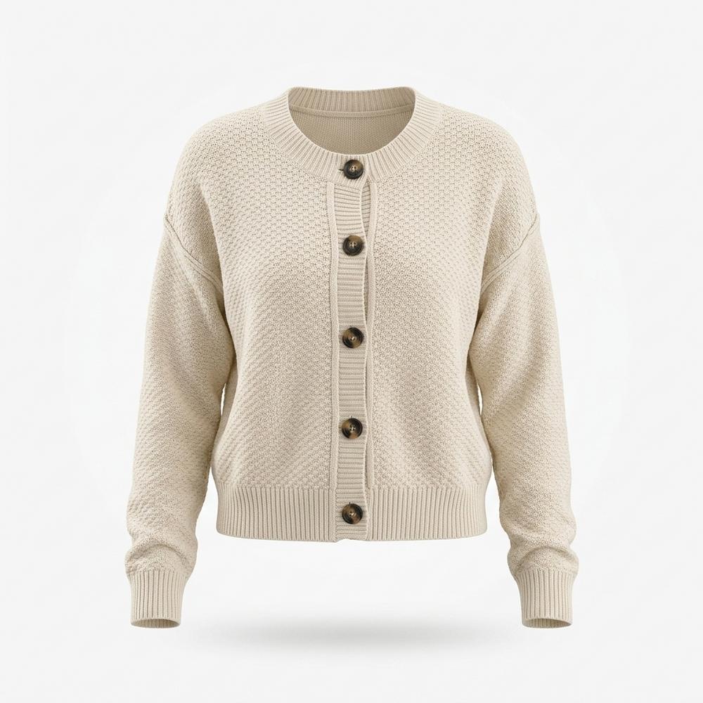 Mens Outlet House - Lysin | Textured Button-Front Knit Cardigan Women