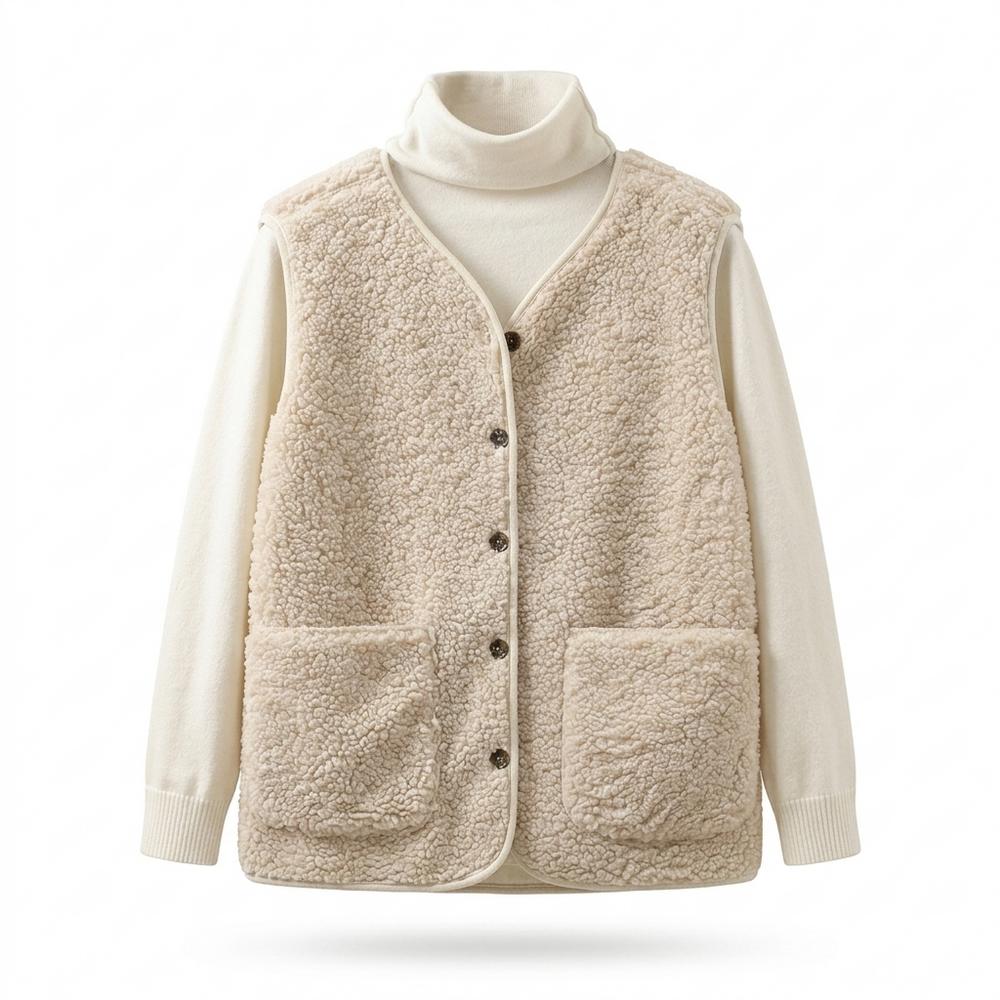 Mens Outlet House - Arren | Textured Button-Front Vest Women