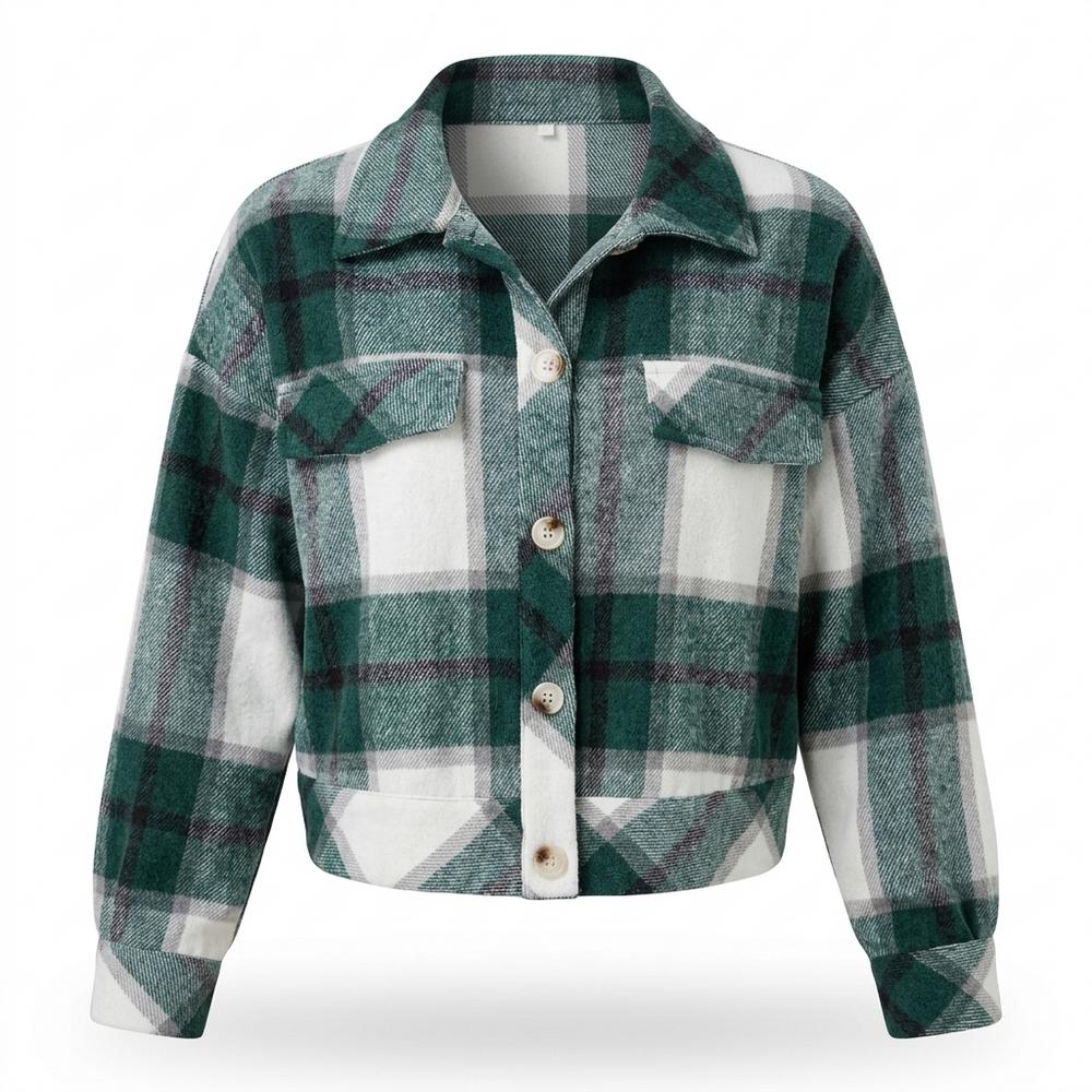 Mens Outlet House - Kakar | Plaid Cropped Jacket Women