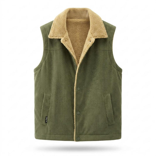Mens Outlet House - Elmar | Corduroy Sherpa-Lined Vest Men