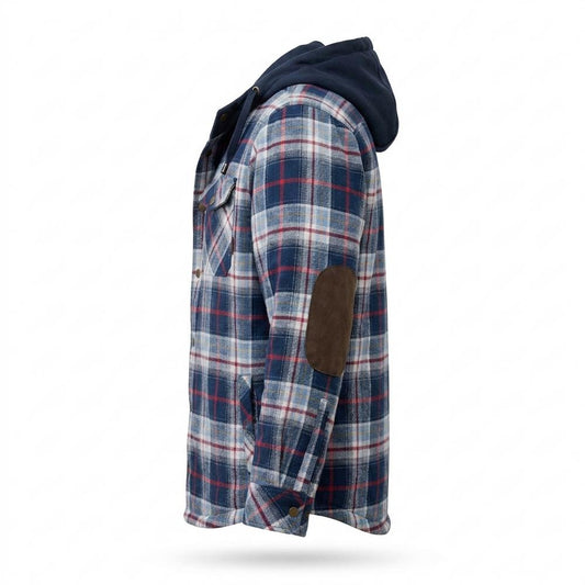 Mens Outlet House - Zelan | Plaid Hooded Jacket Men