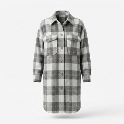 Mens Outlet House - Tahal | Plaid Longline Coat Women