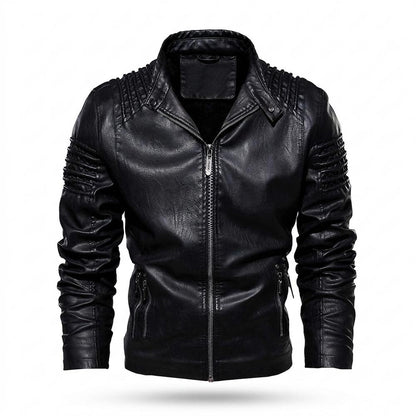 Mens Outlet House - Lydan | Quilted Zippered Leather Jacket Men