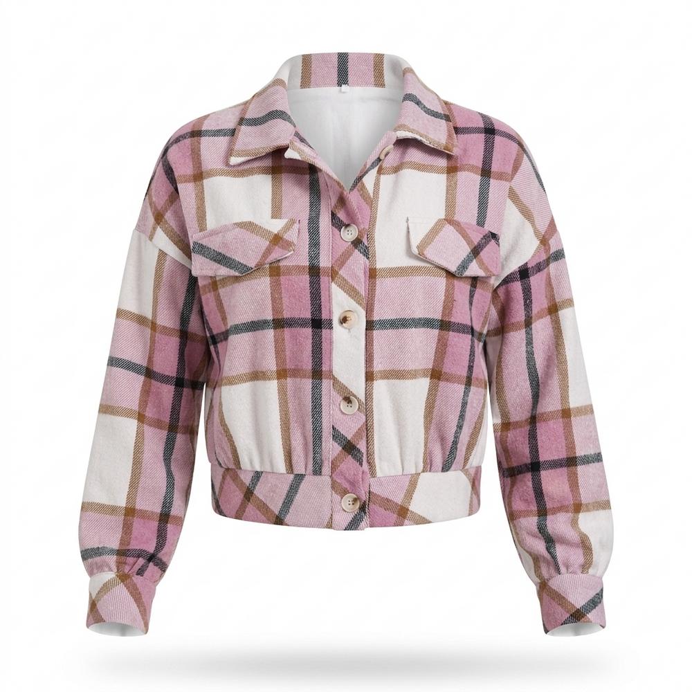 Mens Outlet House - Vazor | Plaid Cropped Jacket Women