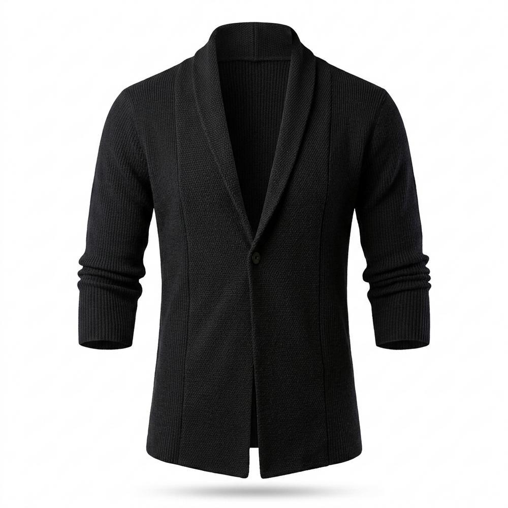 Mens Outlet House - Selin | Shawl-Collar Slim-Fit Knit Cardigan Men
