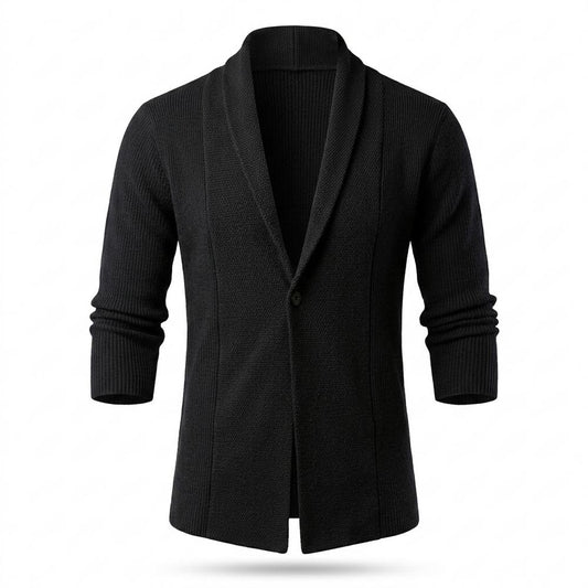 Mens Outlet House - Selin | Shawl-Collar Slim-Fit Knit Cardigan Men