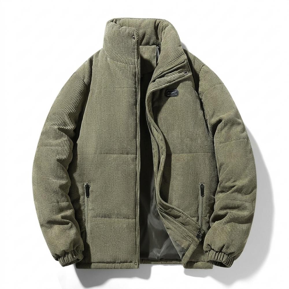 Mens Outlet House - Elrev | Corduroy Padded Jacket Men