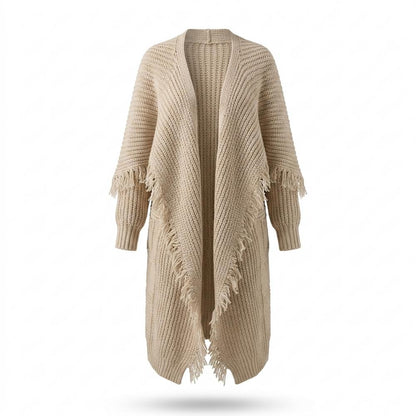 Mens Outlet House - Totiv | Fringed Longline Knit Cardigan Women