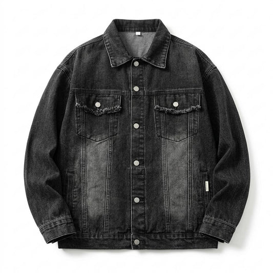 Mens Outlet House - Kalin | Washed Oversized Denim Jacket Unisex