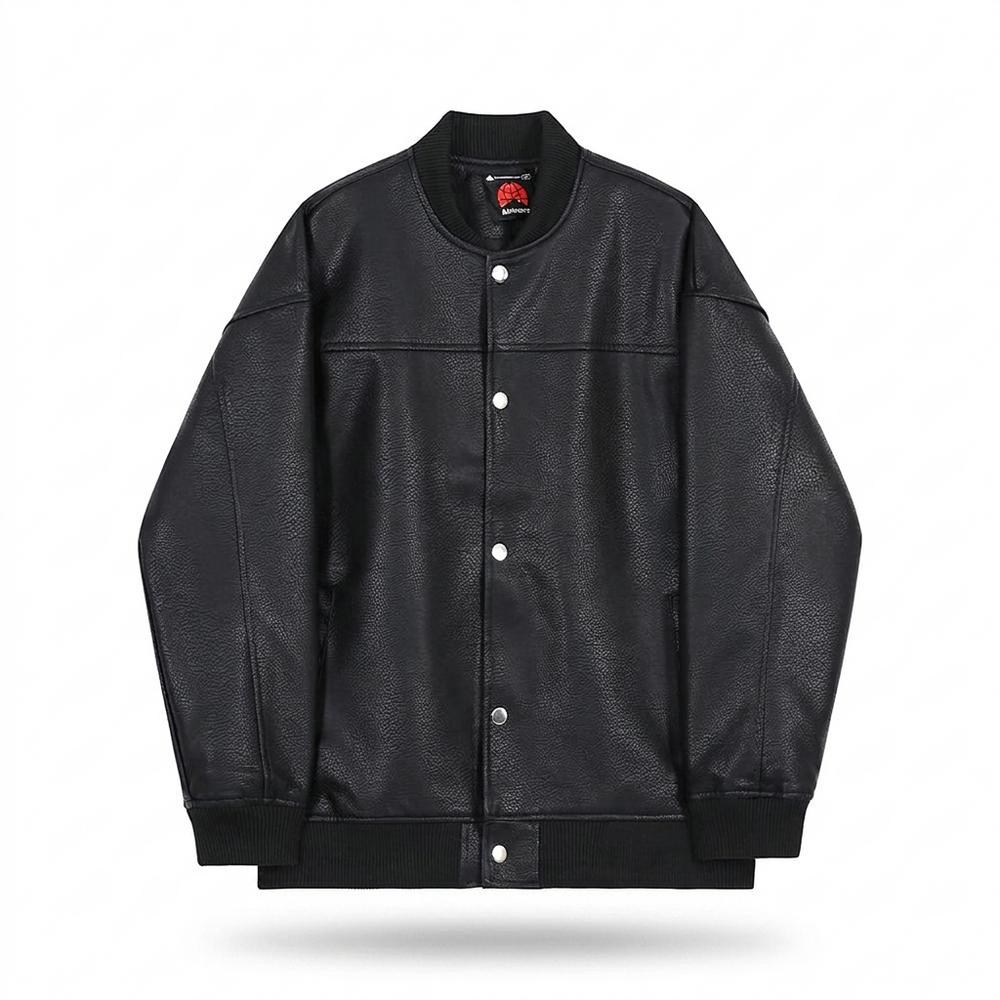 Mens Outlet House - Zesan | Snap-Front Faux-Leather Jacket Unisex